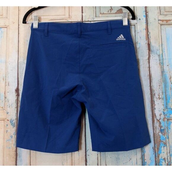Adidas Mens Size Medium Blue Flat Front Low Rise B Solid Bermuda Shorts DZ0616 - Picture 5 of 8